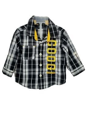 COOGI 6/9m toddler plaid button up shirt